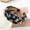 Beaded Ripped Denim Headband