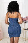 Blue Denim Corset Dress