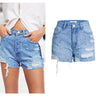 Blue Denim Shorts Rhinestones