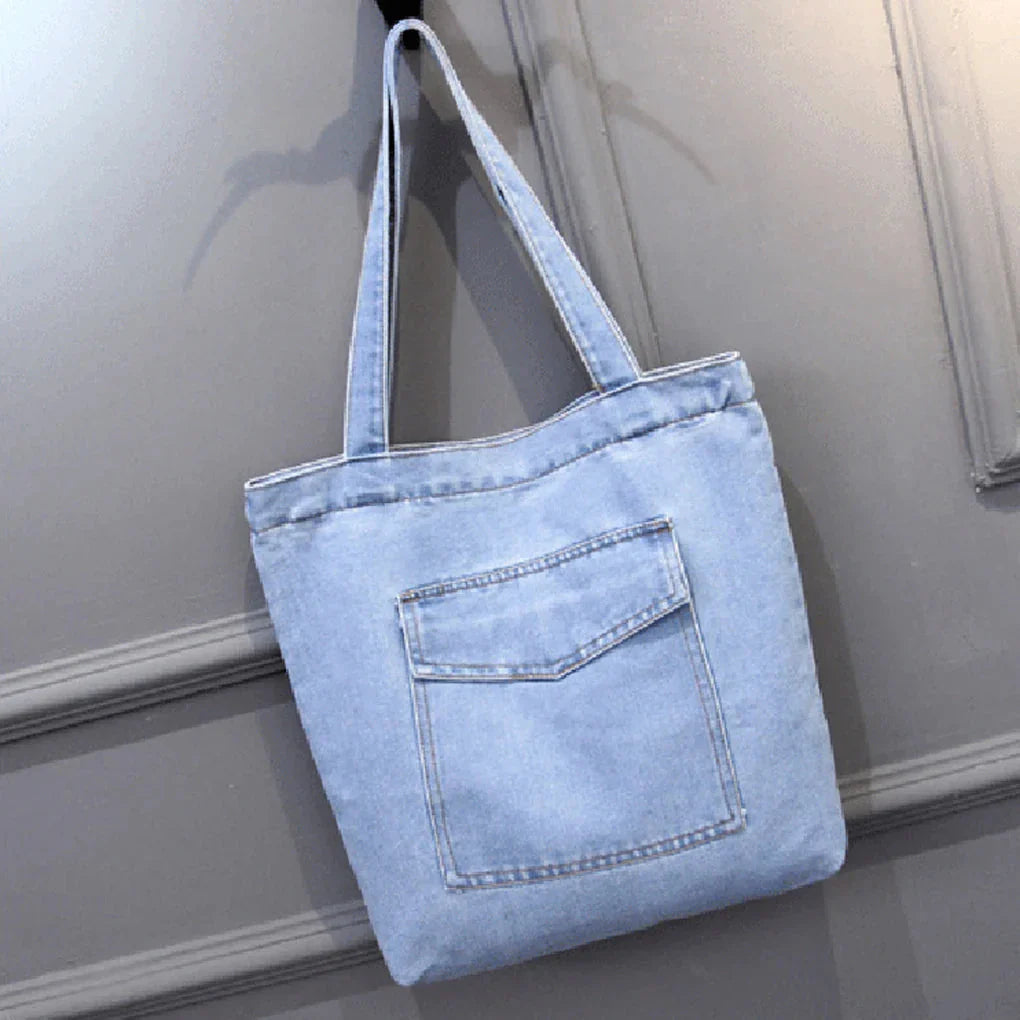 Blue Denim Tote Bag