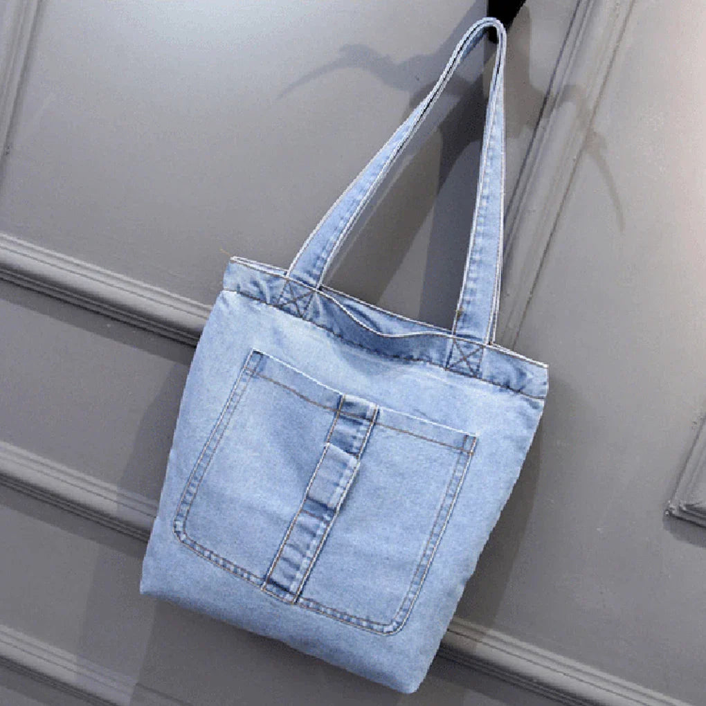 Blue Denim Tote Bag