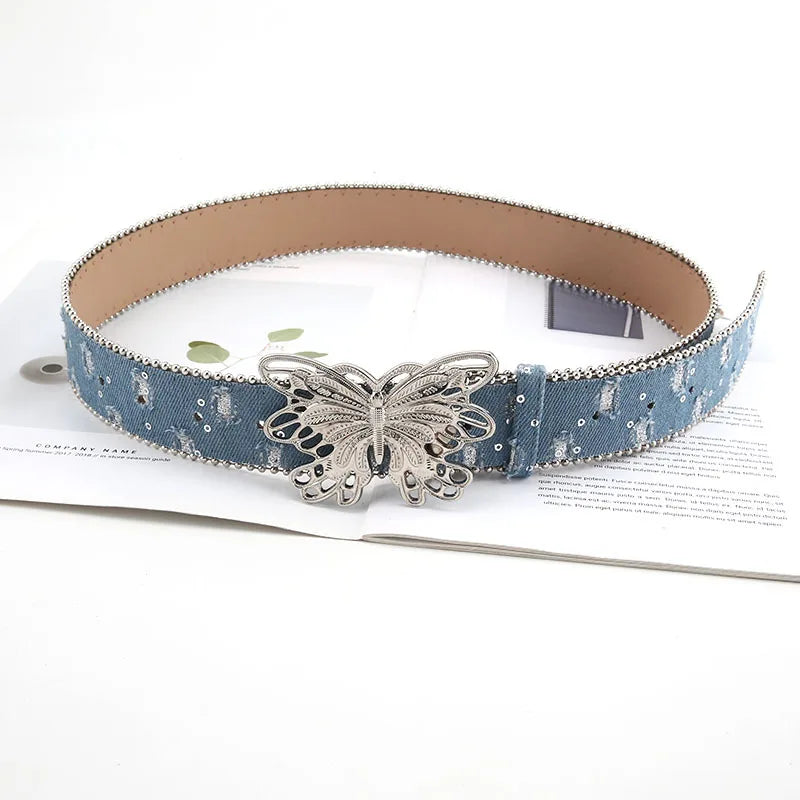 Butterfly Denim Belt