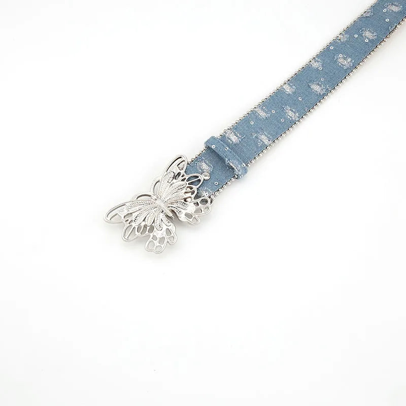 Butterfly Denim Belt