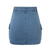 Cargo Pocket Denim Mini Skirt