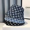 Checked Denim Bucket Hat