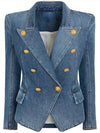 Denim Blazer and Skirt Set