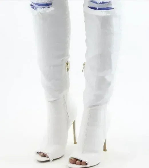 Denim Boots Over the Knee
