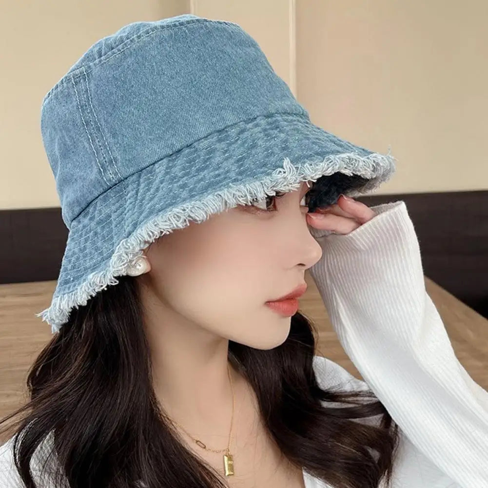 Denim Bucket Hat Womens