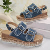 Denim Buckle Sandals