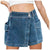 Denim Cargo Skort