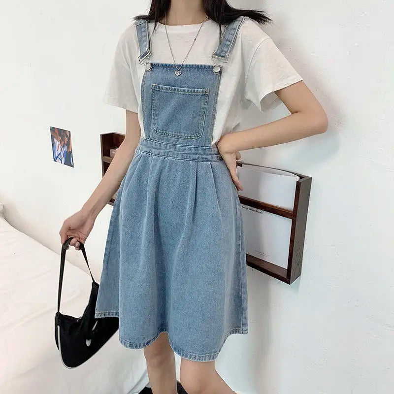 Denim Dress Women Overall