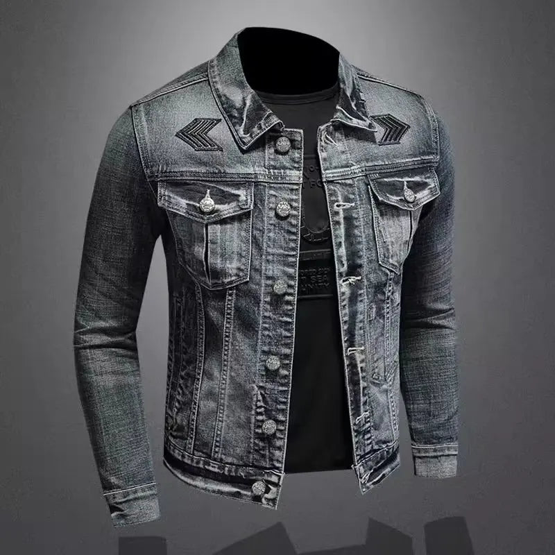 Denim Jacket Grey Mens