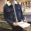 Denim Jacket with Fleece Lining Men