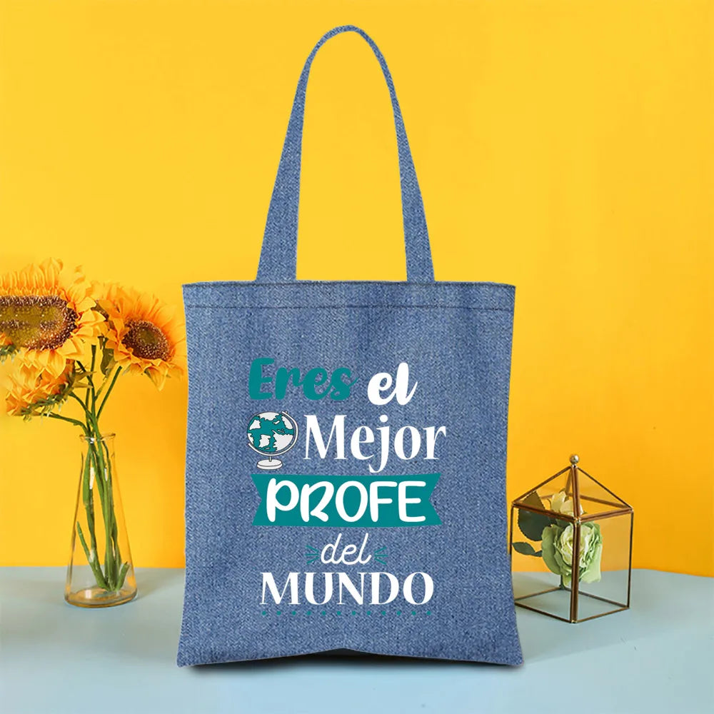 Denim Medium Tote Bag