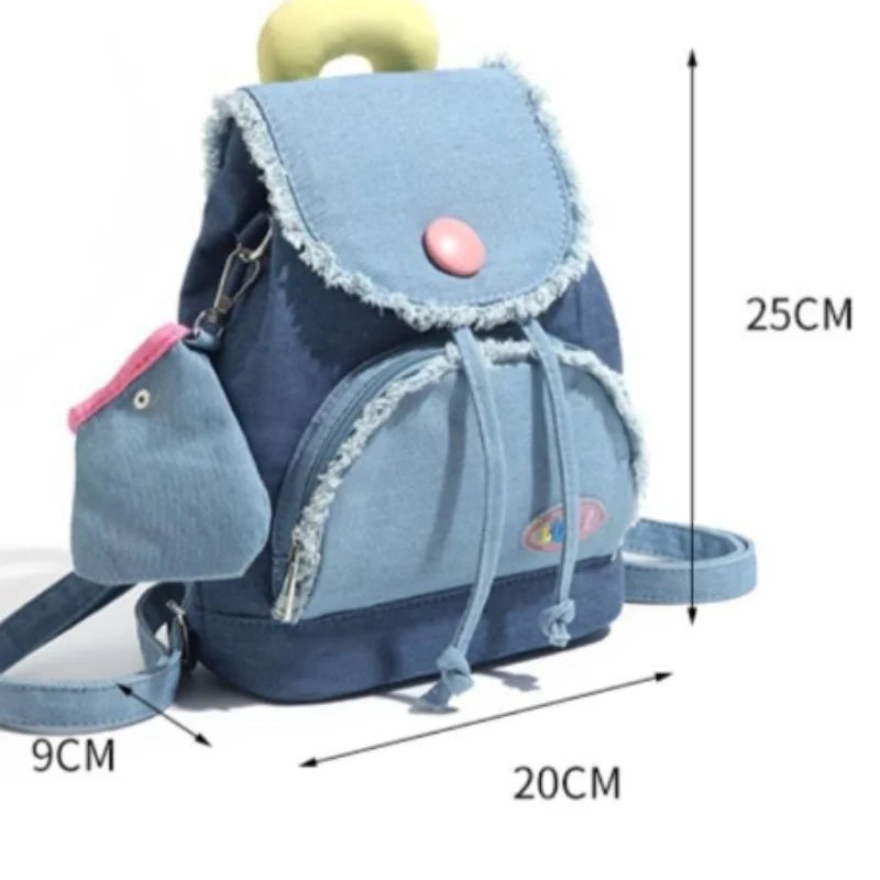 Denim Mini Backpack