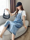 Denim Overall Dress Maxi