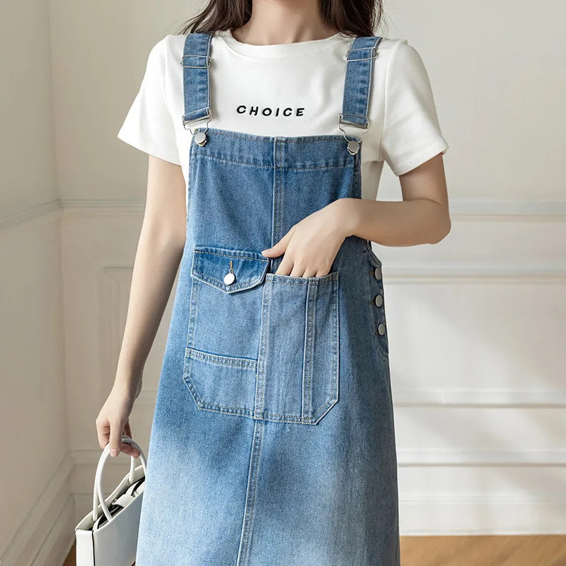 Denim Overall Dress midi | Denim Paris - DenimParis.com Denim Overall Dress midi | Denim Paris - DenimParis.com