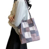 Denim Patchwork Tote Bag