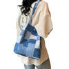 Denim Patchwork Tote Bag