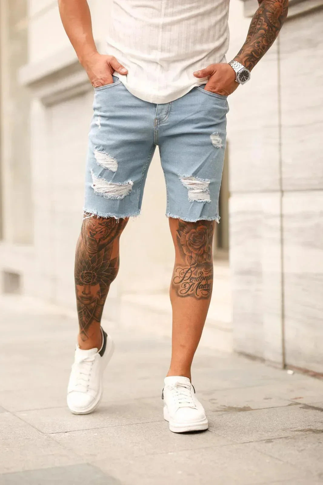 Denim Short Shorts Mens