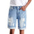 Denim Shorts Ripped Mens