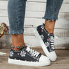 Denim Sneakers Floral Printed