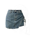 Denim Tie Skort