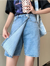 Denim Wrap Skort