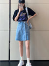 Denim Wrap Skort