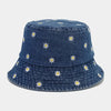 Embroidered Denim Bucket Hat