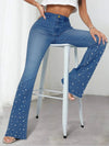 Flared Jeans Rhinestones