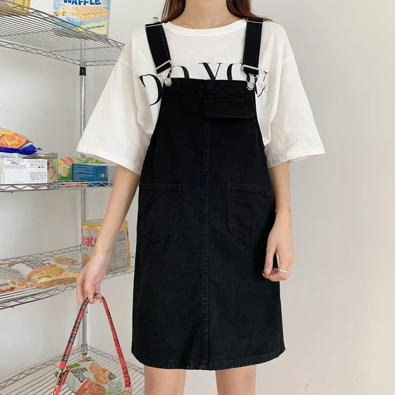 Girls Denim Overall Dress