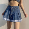 Girls Denim Pleated Skirt