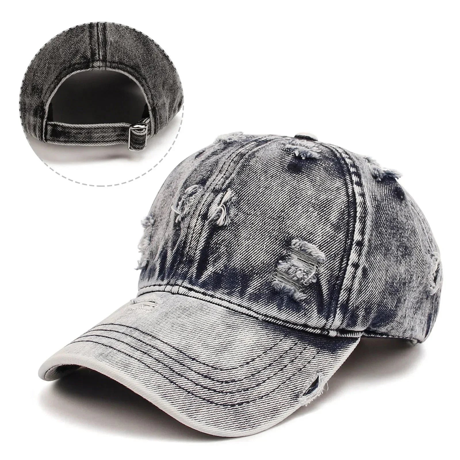 Grey Denim Hat