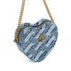 Heart Denim Crossbody Bag