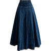 High Waist Pleated Denim Skirt