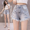 High Waisted Rhinestone Denim Shorts