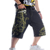 Hip Hop Mens Denim Shorts