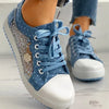 Lace Denim Sneakers