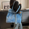 Large Denim Tote Bag