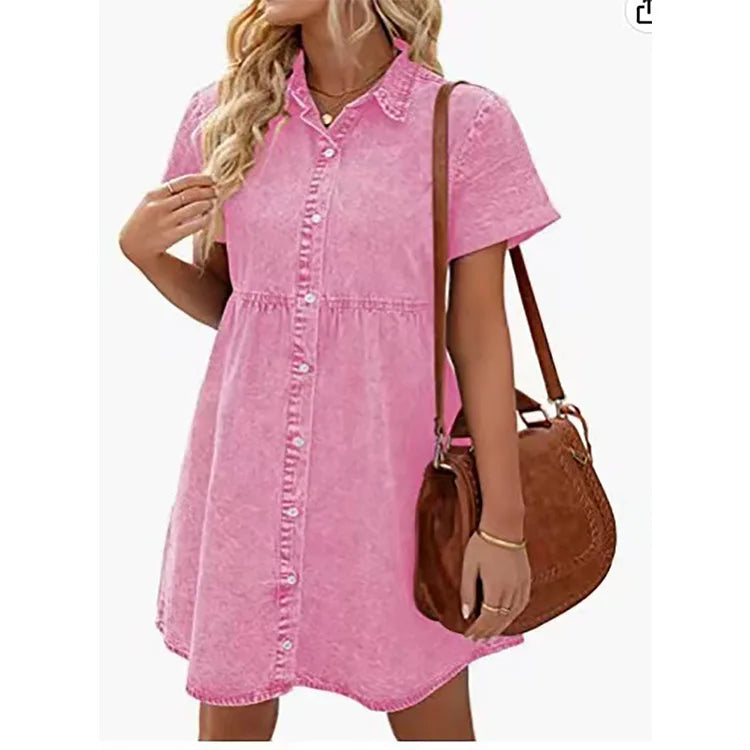 Light Pink Denim Dress