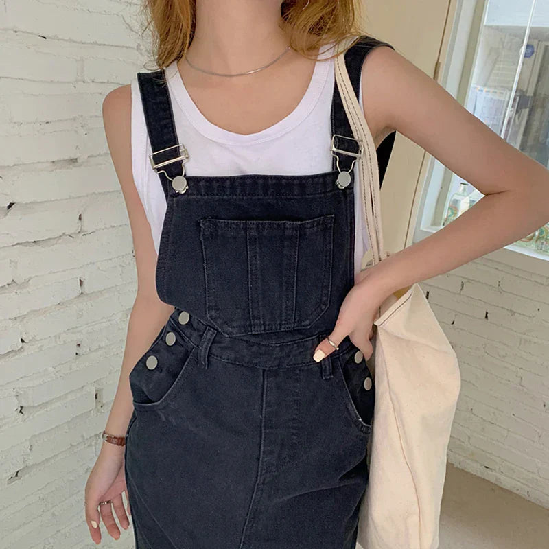 Long Denim Overall Dress | Denim Paris - DenimParis.com Long Denim Overall Dress | Denim Paris - DenimParis.com