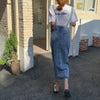 Long Denim Overall Dress