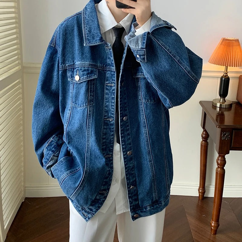 Oversized Denim Jacket Men