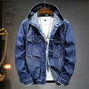 Mens Denim Jacket with Hood