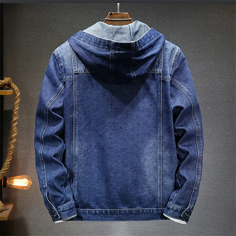 Mens Denim Jacket with Hood