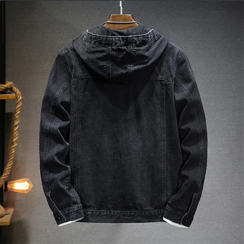 Mens Denim Jacket with Hood