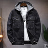 Mens Denim Jacket with Hood