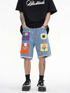 Mens Denim Shorts Y2k Style