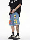 Mens Denim Shorts Y2k Style